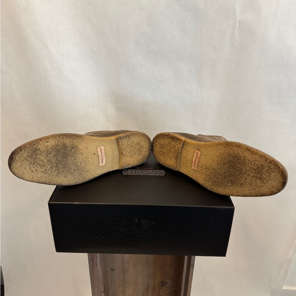 Saint Laurent Suede Chelsea Boots - Picture 10 of 15